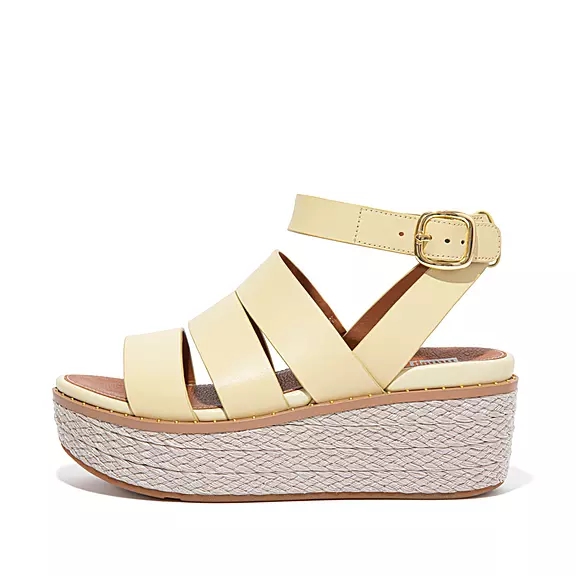 FitFlop ELOISE Espadrille Sandaletter Med Kilklack Gula | 11403832