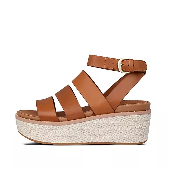 FitFlop ELOISE Espadrille Sandaletter Med Kilklack LjusBruna | 30836237