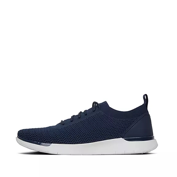 FitFlop FLEXKNIT Mens Sneakers Marinblå | 80357311
