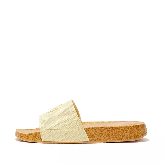 FitFlop IQUSHION Cork-Print Tofflor Beige | 40760659