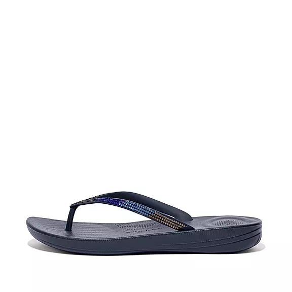 FitFlop IQUSHION Ombré Sparkle Badsandaler Marinblå | 15411473