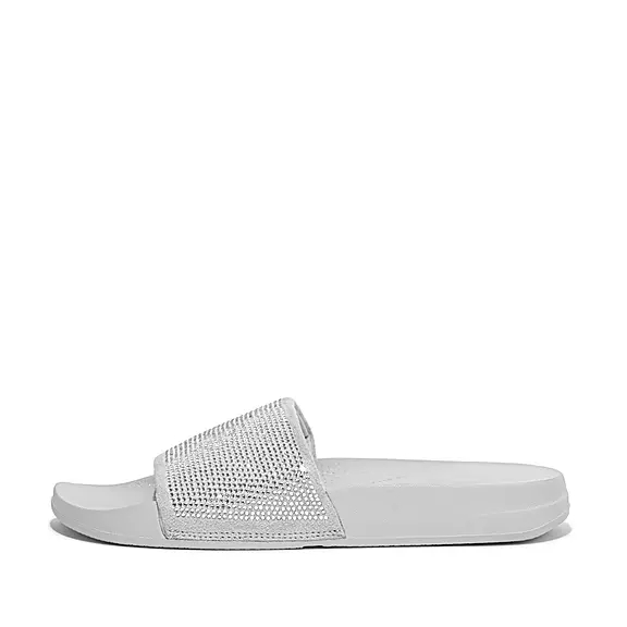 FitFlop IQUSHION Vatten-Resistant Crystal Tofflor Silver | 44117909