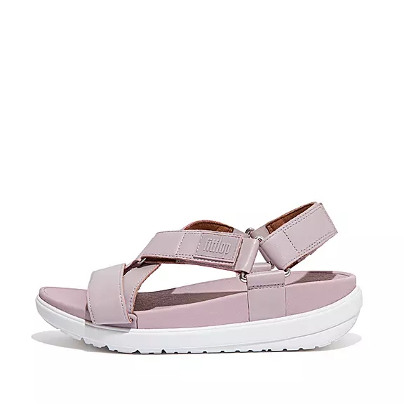 FitFlop LOOSH Läder Cross-Rem Sandaler LjusLila | 85960250