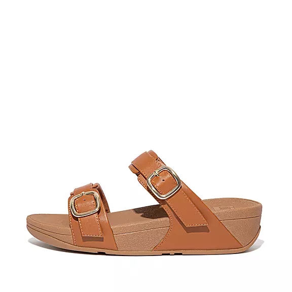 FitFlop LULU Adjustable Läder Sandaler LjusBruna | 10513266
