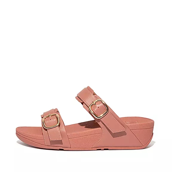 FitFlop LULU Adjustable Läder Sandaler Rosa | 55248093