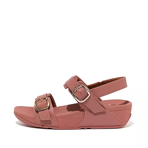 FitFlop LULU Adjustable Läder Sandaler Rosa | 74477884