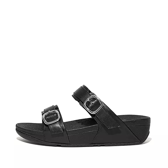 FitFlop LULU Adjustable Läder Sandaler Svarta | 51699944