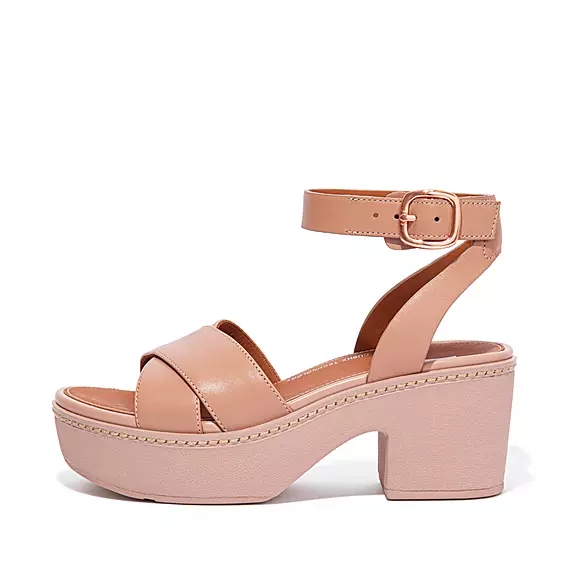 FitFlop PILAR Läder Sandaler Beige | 67970319