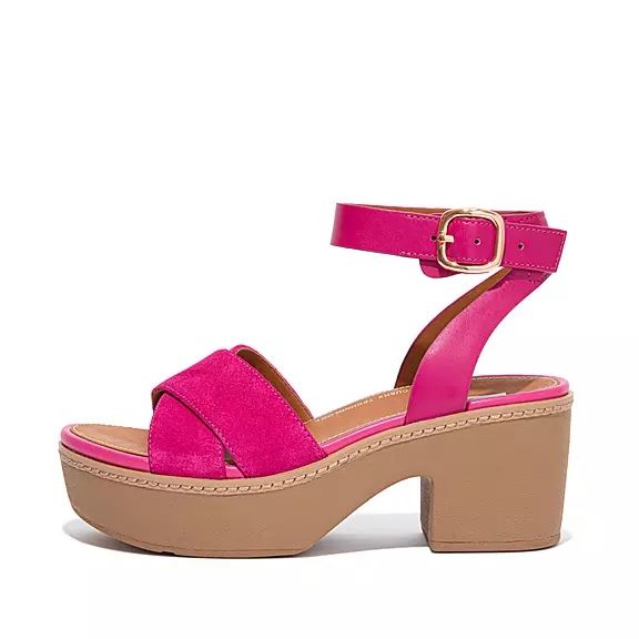 FitFlop PILAR Mocka-Mix Sandaler Fuchsia | 93337759