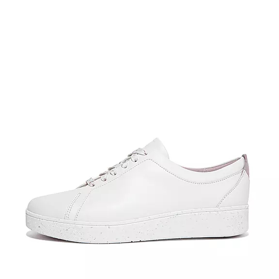 FitFlop RALLY Speckle-Sole Läder Sneakers Vita | 38975706