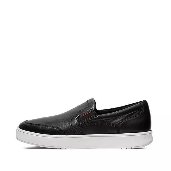 FitFlop RALLY X Läder Slip-On Sneakers Svarta | 64173610