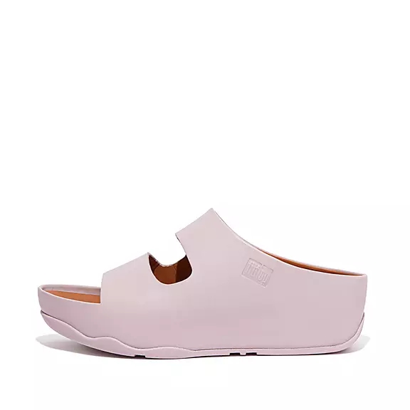 FitFlop SHUV Two-Bar Läder Tofflor LjusLila | 75830470