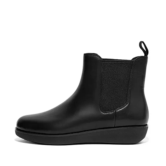 FitFlop SUMI Vattentäta Läder Chelsea Stövlar Svarta | 10879689
