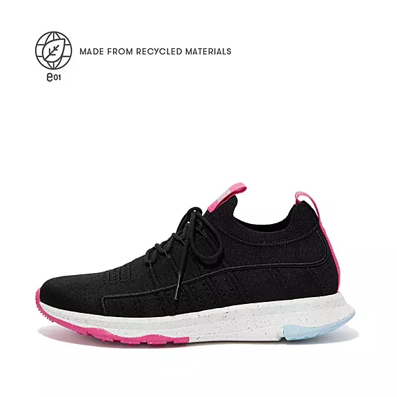 FitFlop VITAMIN FF E01 Knit Sports Sneakers Svarta | 73527778