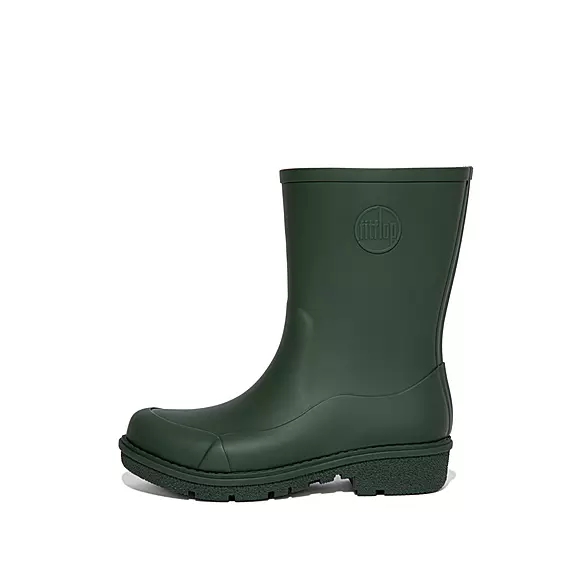 FitFlop WONDERWELLY Korta Gummistövlar Gröna | 93702695